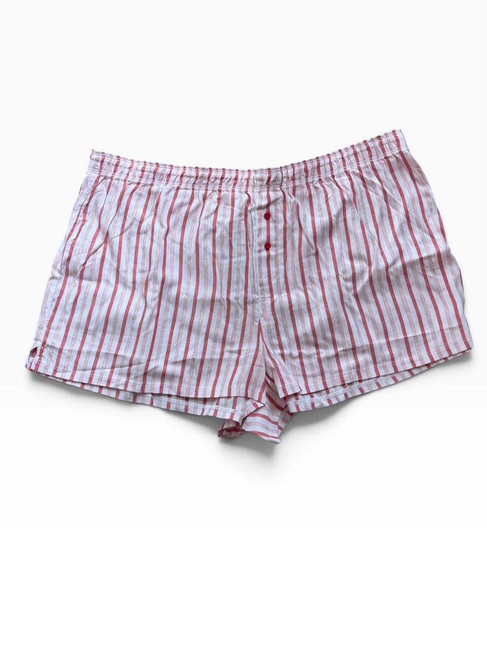 Victoria’s Secret PINK Striped Boxer Shorts XL Red White Cotton Modal NWT